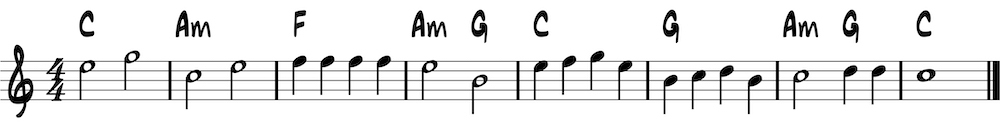 first and second string melodies exercise 1