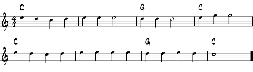 first and second string melodies exercise 1