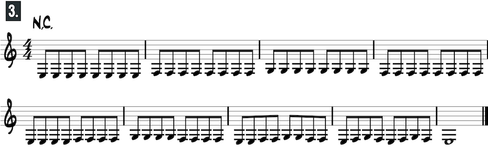 sixth string exercise 3
