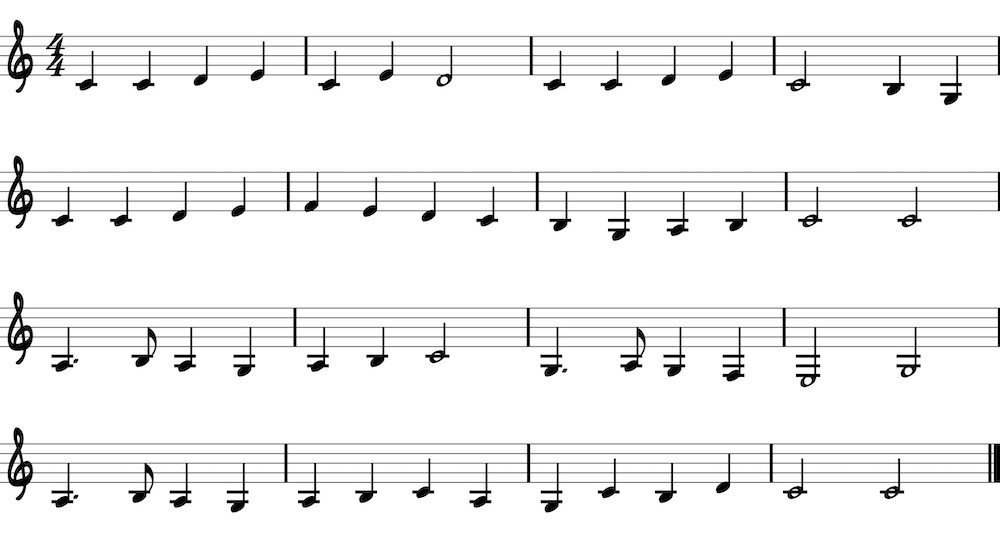 yankee doodle notation