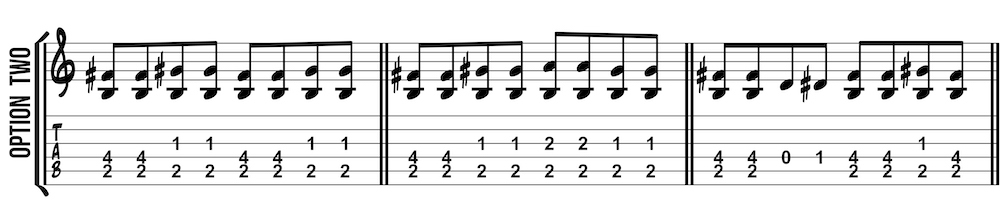 blues shuffle patterns in B 2